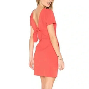 Cupcakes & Cashmere Coral Vista Deep V Pleated Sheath Dress Pockets Size 8 NWT